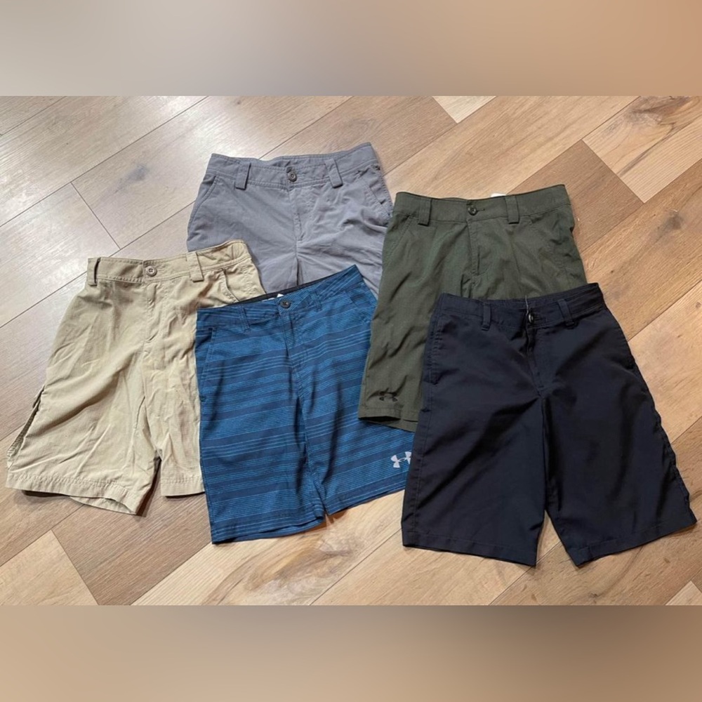 Under Armour Youth Medium Shorts Bundle Athletic Cargo Boys